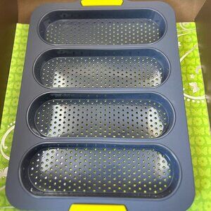 Bread Silicone Mold - Baking Baguette Pan - Non Stick Perforated Silicone Molds